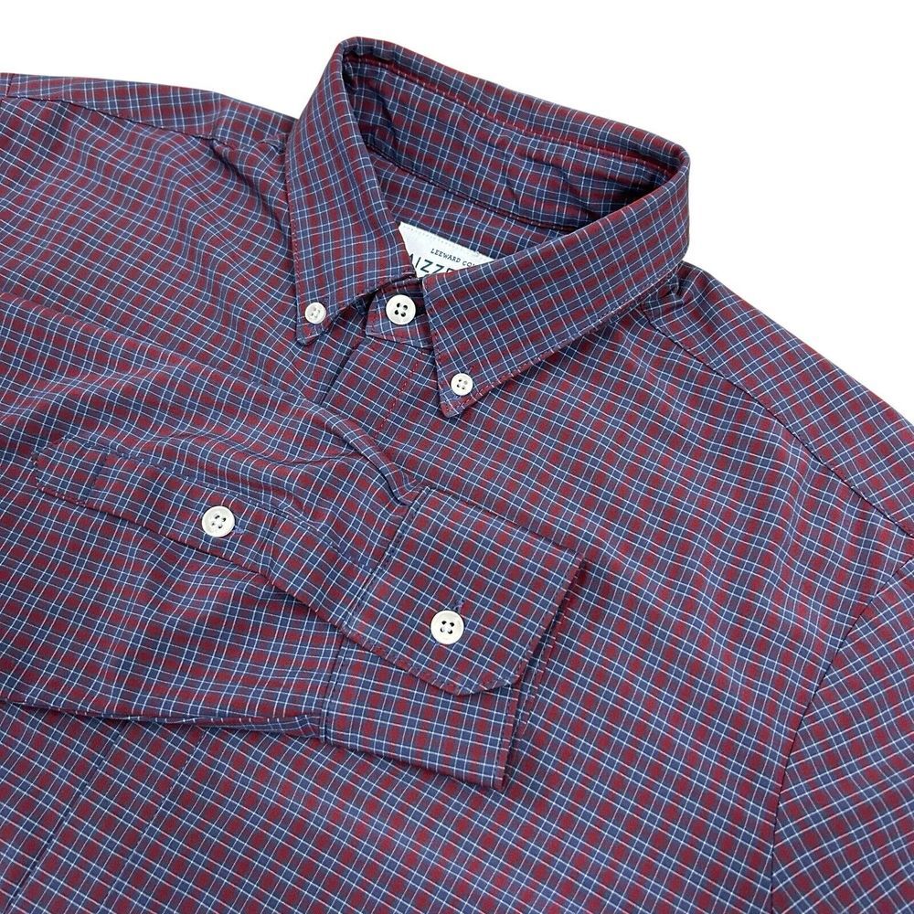 Mizzen+Main Red and Blue Plaid Button-Down Shirt